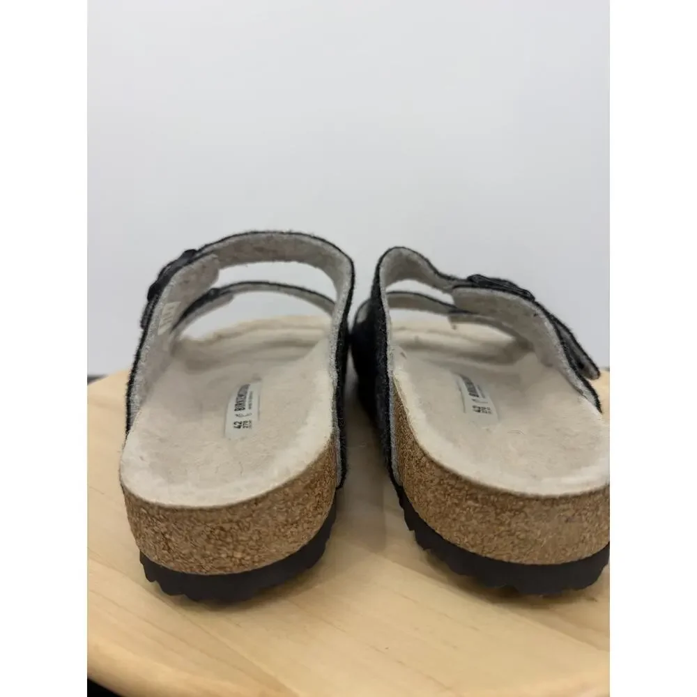 Birkenstock Arizona Rivet Wool Felt Doubleface Gray Sandals Mens 9 Ladies 11